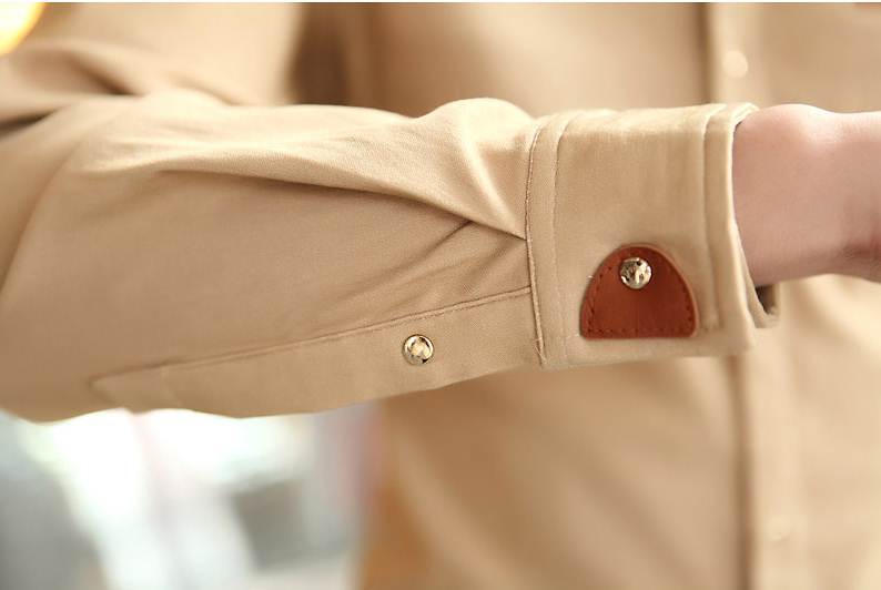 ซื้อคู่899-เสื้อคอจีนแขนยาว แต่งหมุดทอง สลิมฟิต แฟชั่น สีดำ เขียว กากี No.34 36 38 40 41.5