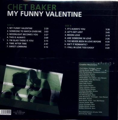Chet Baker - My funny Valentine 1Lp N.