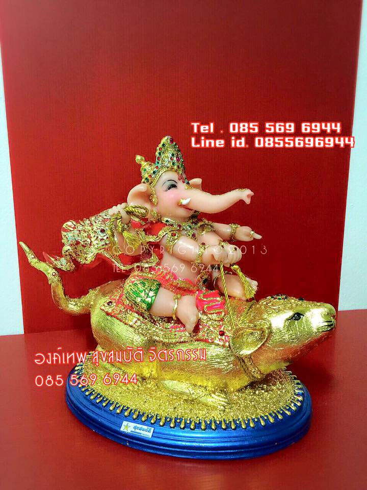 พระวิชัย คณปติ (Vijaya Ganapati) ทรงหนู สูง 37cm กว้าง 46 cm