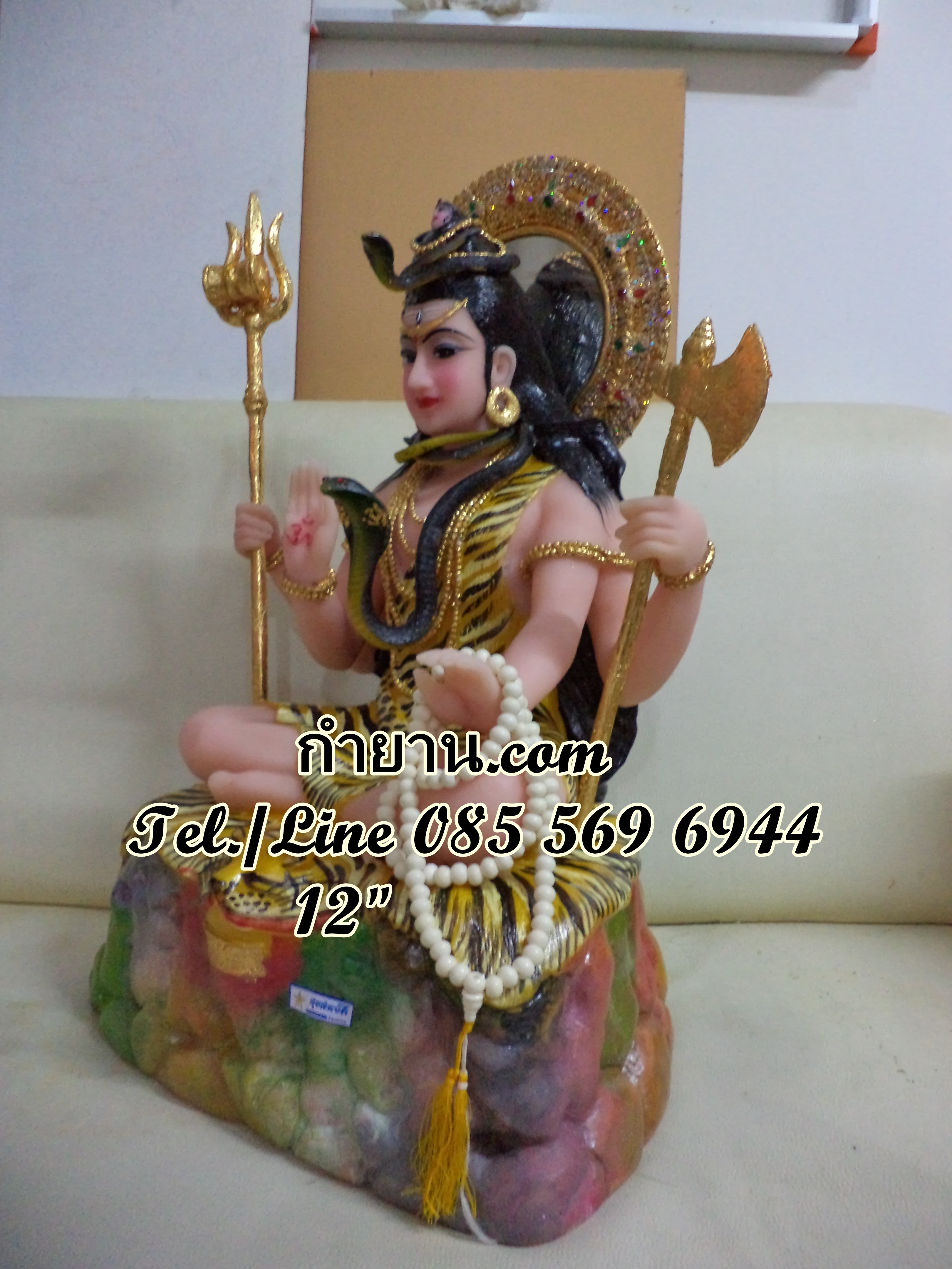 องค์พระศิวะนั่ง หน้าตัก 12" 4กร