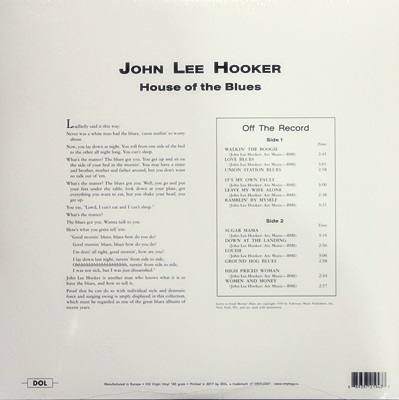 John Lee Hooker - house of the Blues 1Lp N.
