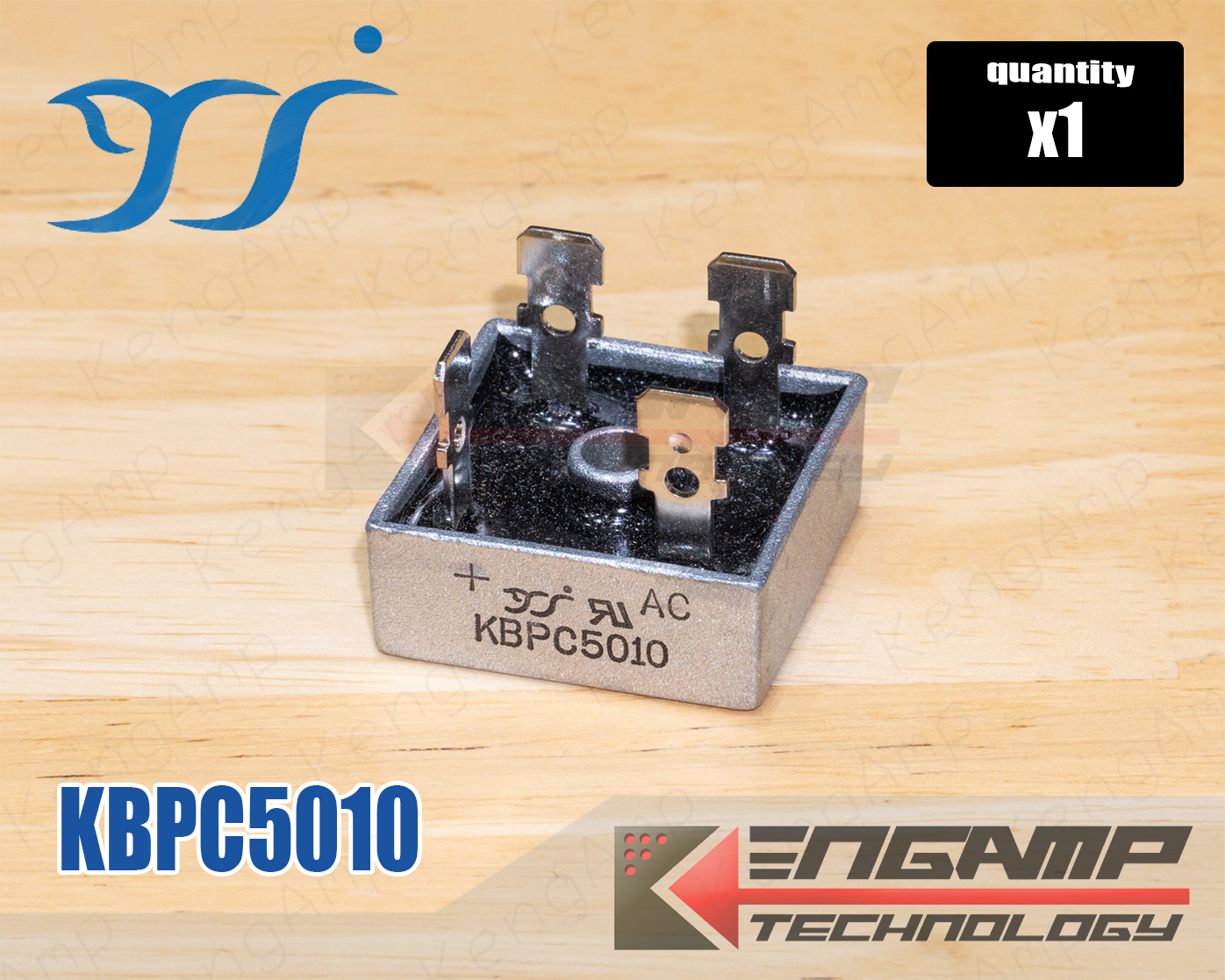 (1ตัว) [DIOD] KBPC5010 YangJie Semi Diod Bridge 50A 1000V