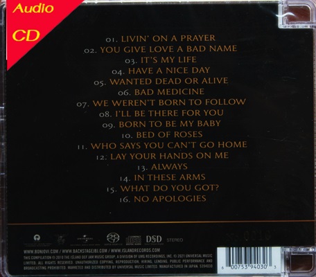 Bon Jovi - Greatest Hits (HYBRID) 1Cd N.