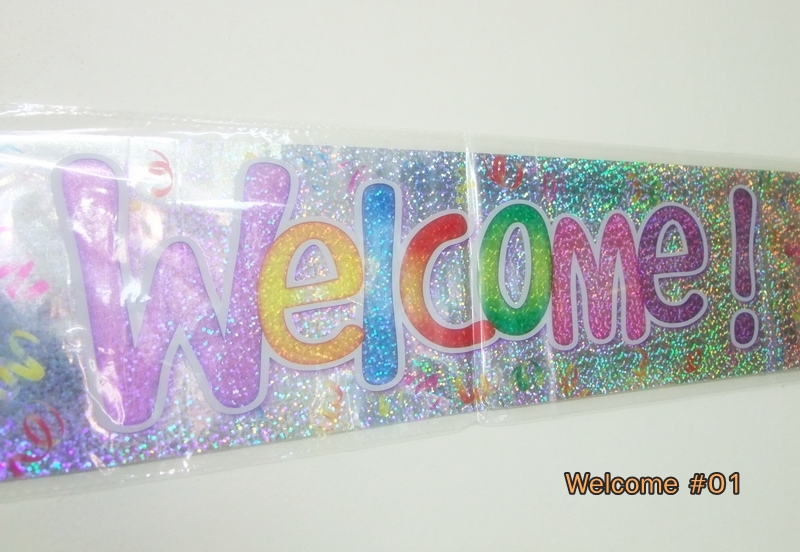 ป้ายฟลอย์ Banner เขียน Welcome