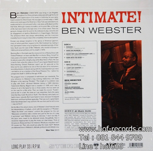 Ben Webster - Intimate! 1Lp N.