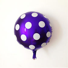 ลูกโป่งฟลอย์ทรงกลม Polk Dot สีม่วง ไซส์ 18 นิ้ว - Round Shape Balloon Polka Dot Purple Color 18" / Item No. TL-G033