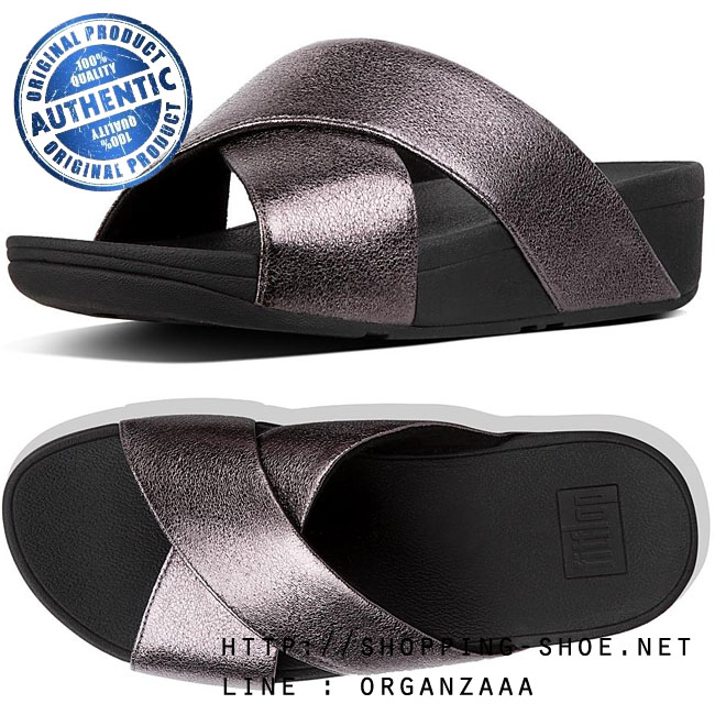 Fitflop Lulu Molten Metal Slide Pewter ของแท้ นำเข้าจาก USA และ UK