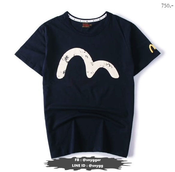 เสื้อยืดEvisu พิมพ์ลาย [ สีกรมท่า ]