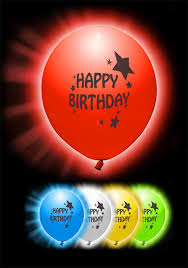 ลูกโป่งสีคละสี พิมพ์ลาย Party Time แพ็ค 5 ชิ้น ไฟกระพริบ (Party Time latex Balloon - LED RGB Mode)