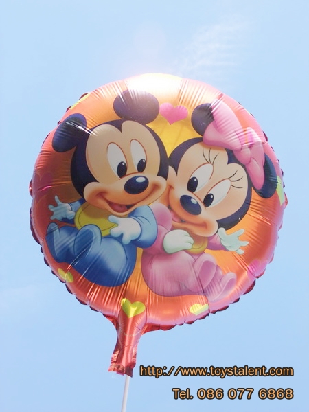 ลูกโป่งฟลอย์ลาย Baby Mickey and Minnie ทรงกลม - / Item No. TL-C011