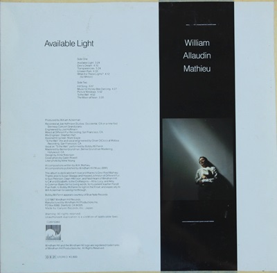 W.A. Mathieu - Available Light 1Lp