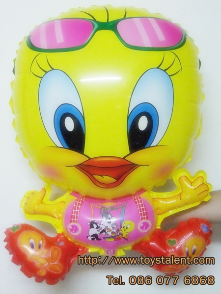 ลูกโป่งฟลอย์ ตัวการ์ตูน ทวิสตี้ - Tweety Foil Balloon / Item No. TL-B026