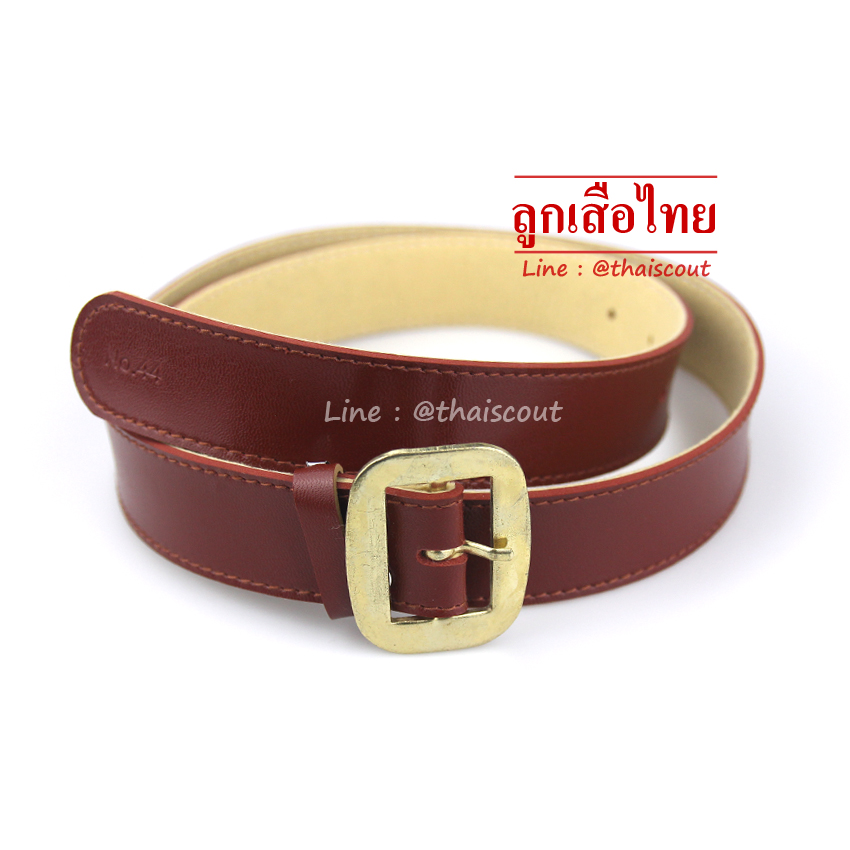 เข็มขัดนักเรียนน้ำตาลสักกะหลาดขนาดเล็ก (30-36)