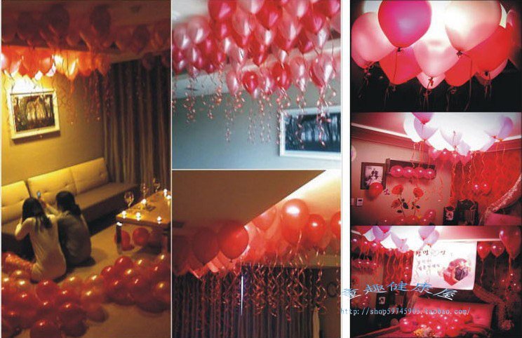 ลูกโป่งกลม เนื้อเมททัลลิก สีแดง ไซส์ 10 นิ้ว แพ็คละ 10 ใบ (Round Balloons Size 10" - Metallic Red Color)