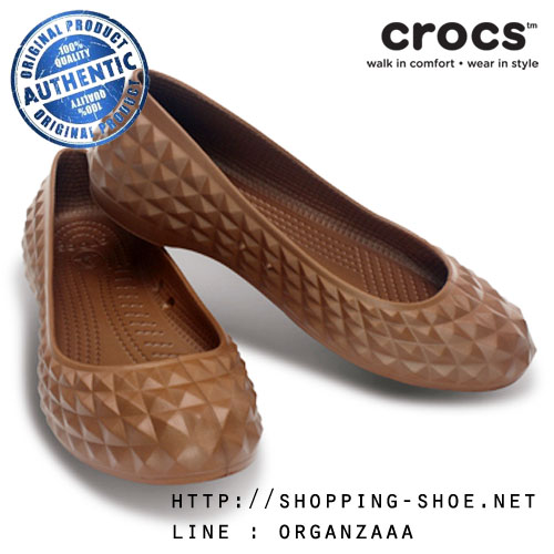 Women's Crocs Super Molded Flat - Bronze (W7) ของแท้ Outlet ไทยและฮ่องกง