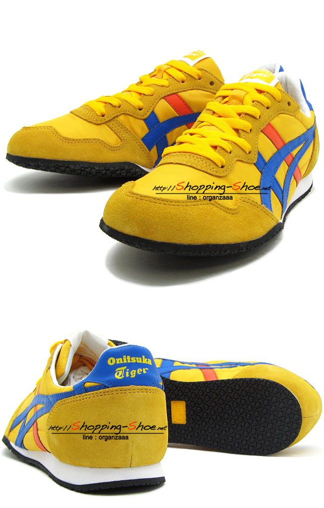 Onitsuka Tiger Serrano - Gold Fusion / Strong Blue ของแท้ มีกล่อง ป้ายครบ