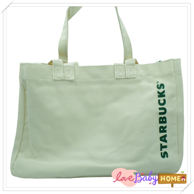 กระเป๋าผ้า สำหรับถือและสะพายข้างได้ สินค้าเป็นของแถมมาจาก Starbucks