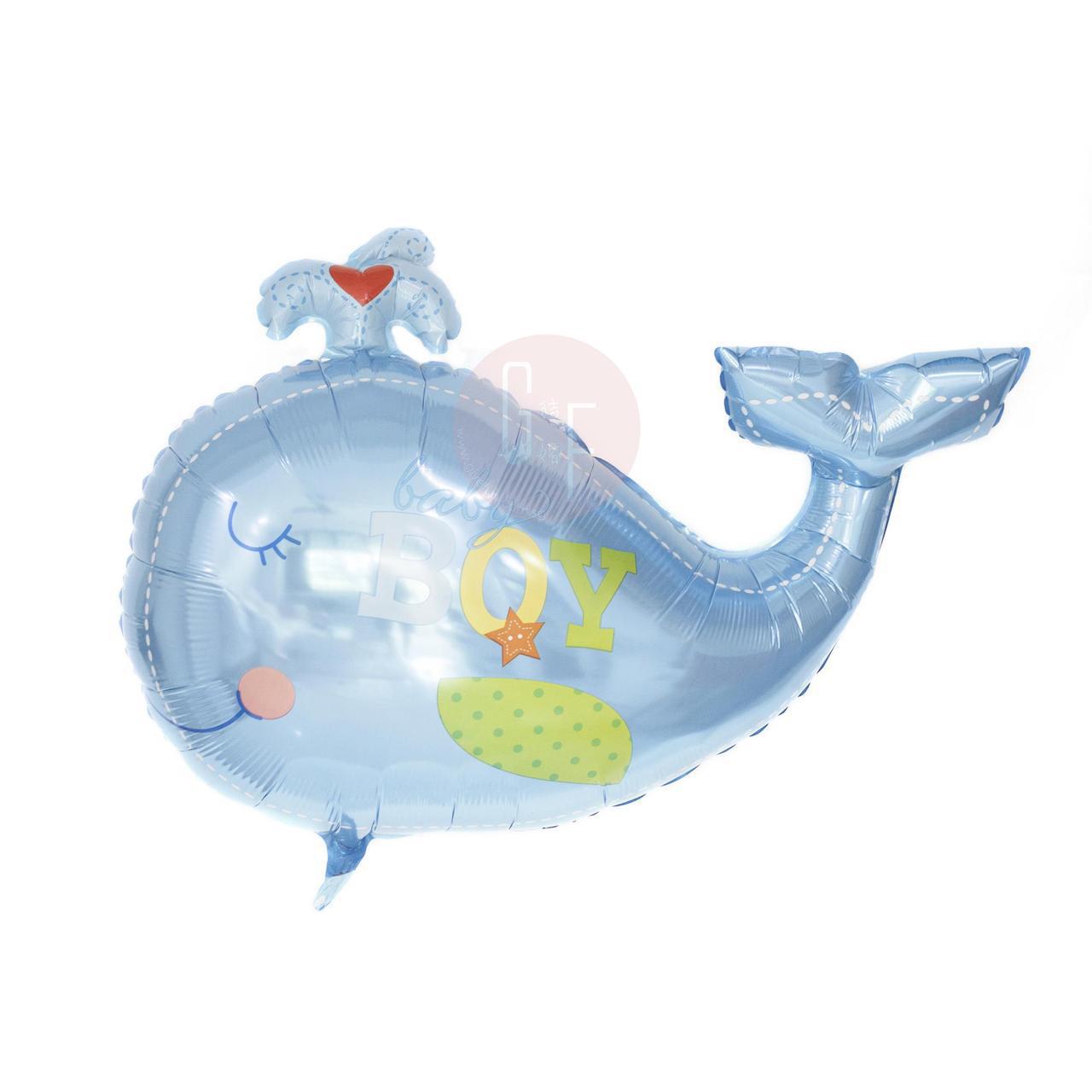 ลูกโป่งฟลอย์ทรงปลาวาฬ Baby Boy - Baby Boy Whale Shape Foil Balloon/Item No.TL-C030