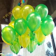 ลูกโป่งกลมเนื้อมุก สีเขียวมะนาว ไซส์ 12 นิ้ว แพ็คละ 10 ใบ (Pearl Lime Green Balloon Size 12")