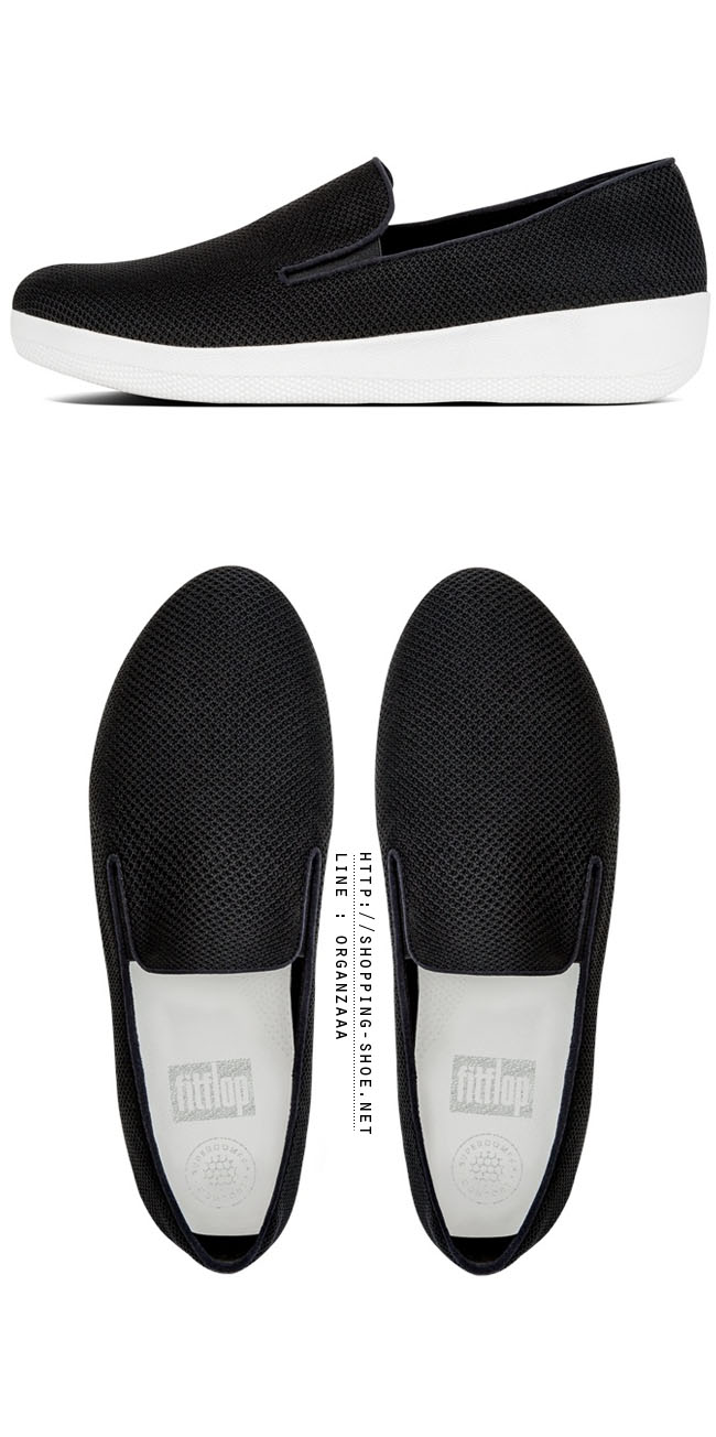 Fitflop Uberknit Slip On Skate Black ของแท้ นำเข้าจาก USA และ UK