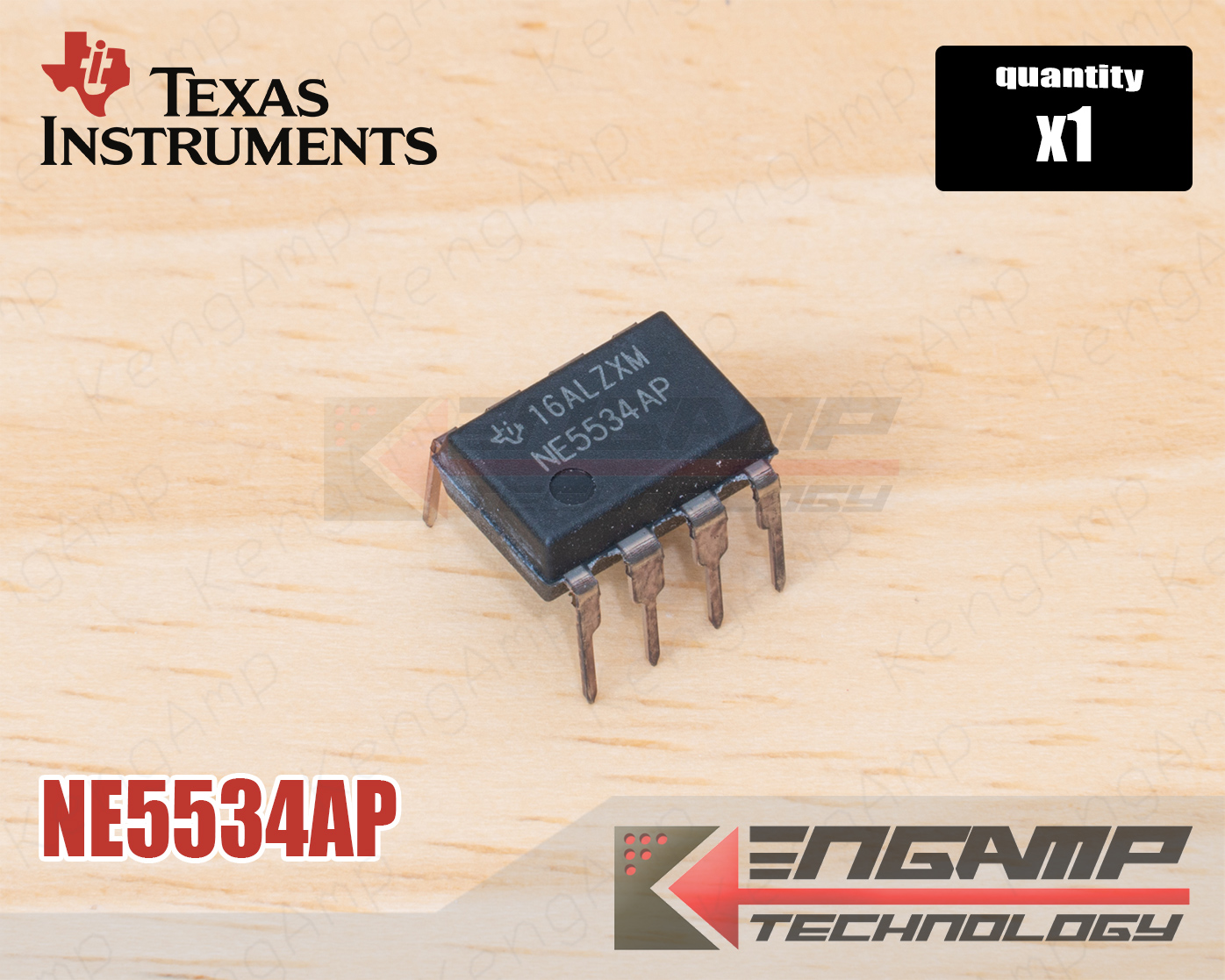 (1ตัว) [IC] NE5534AP TEXUS LOW-NOISE Single OP-AMP