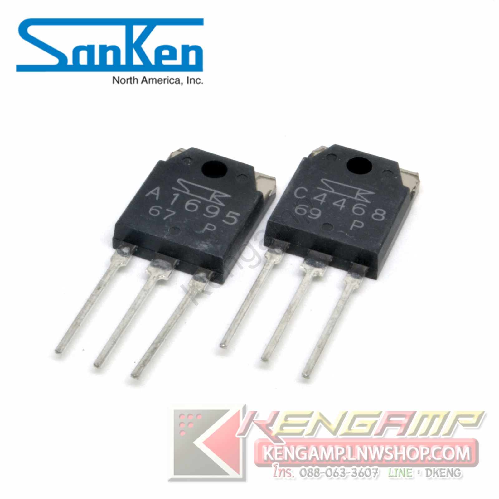 (คู่)[TR] 2SA1695+2SC4468 SANKEN 10A 140V 100W TO-3P
