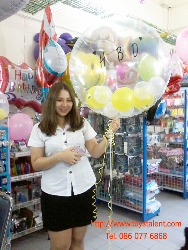 ลูกโป่งพลาสติกใส ทรงกลมแบน ไซส์ 36 นิ้ว - Clear PVC Balloons 36"/ Item No. TL-G047 (ไม่รวมลูกโป่งด้านใน)