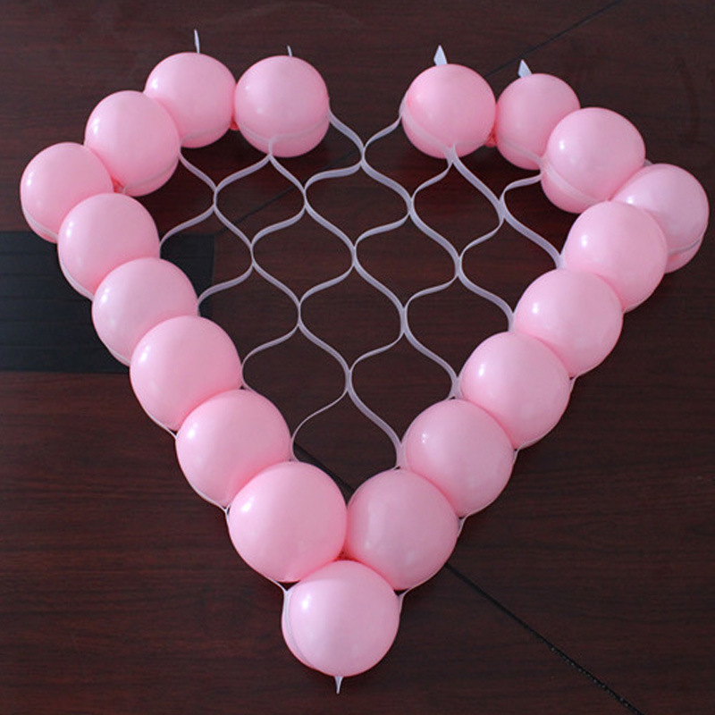 กรอบตาข่ายใส่ลูกโป่งทรงหัวใจ - Balloon Grid Mesh Heart Balloon