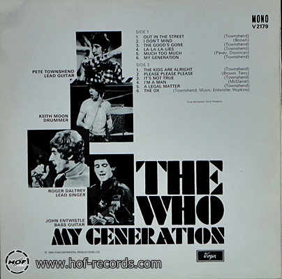 The Who - My Generation 1965 1lp N.