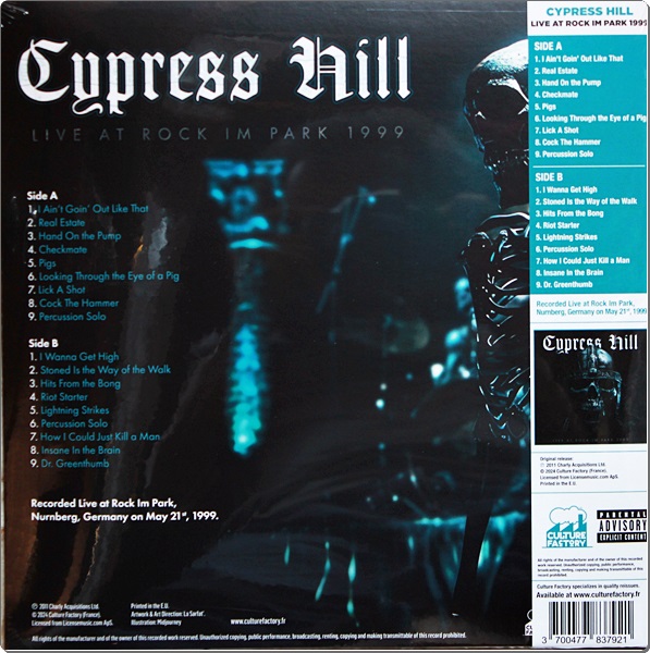 Cypress Hill - Live At Rock Im Pack 1999 1Lp New
