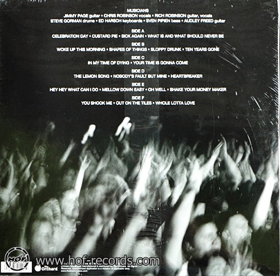 Jimmy Page & The Black Crowes - Live At The Greek 3lp NEW