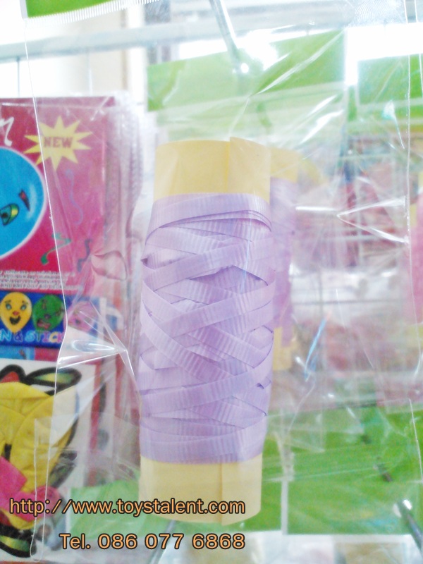 ริบบิ้น สีม่วงอ่อน สำหรับผูกลูกโป่ง ยาว 10 เมตร - Ribbon Light Purple Color For Balloon