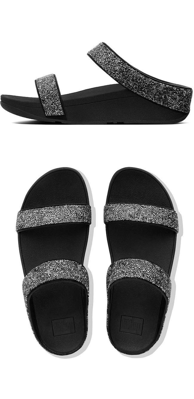 Fitflop Fino Quartz Slide Black ของแท้ นำเข้าจาก USA และ UK