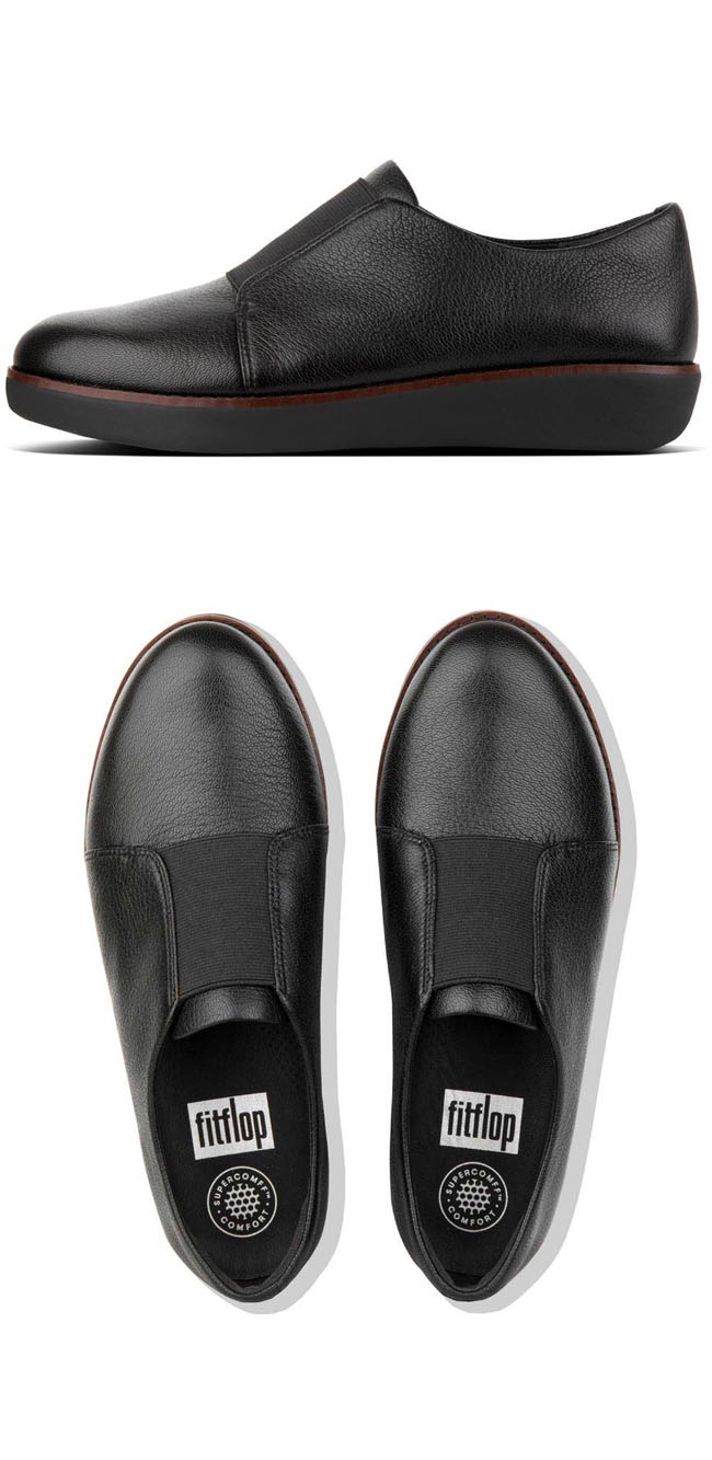 Fitflop Laceless Elastic Derby Black ของแท้ นำเข้าจาก USA และ UK