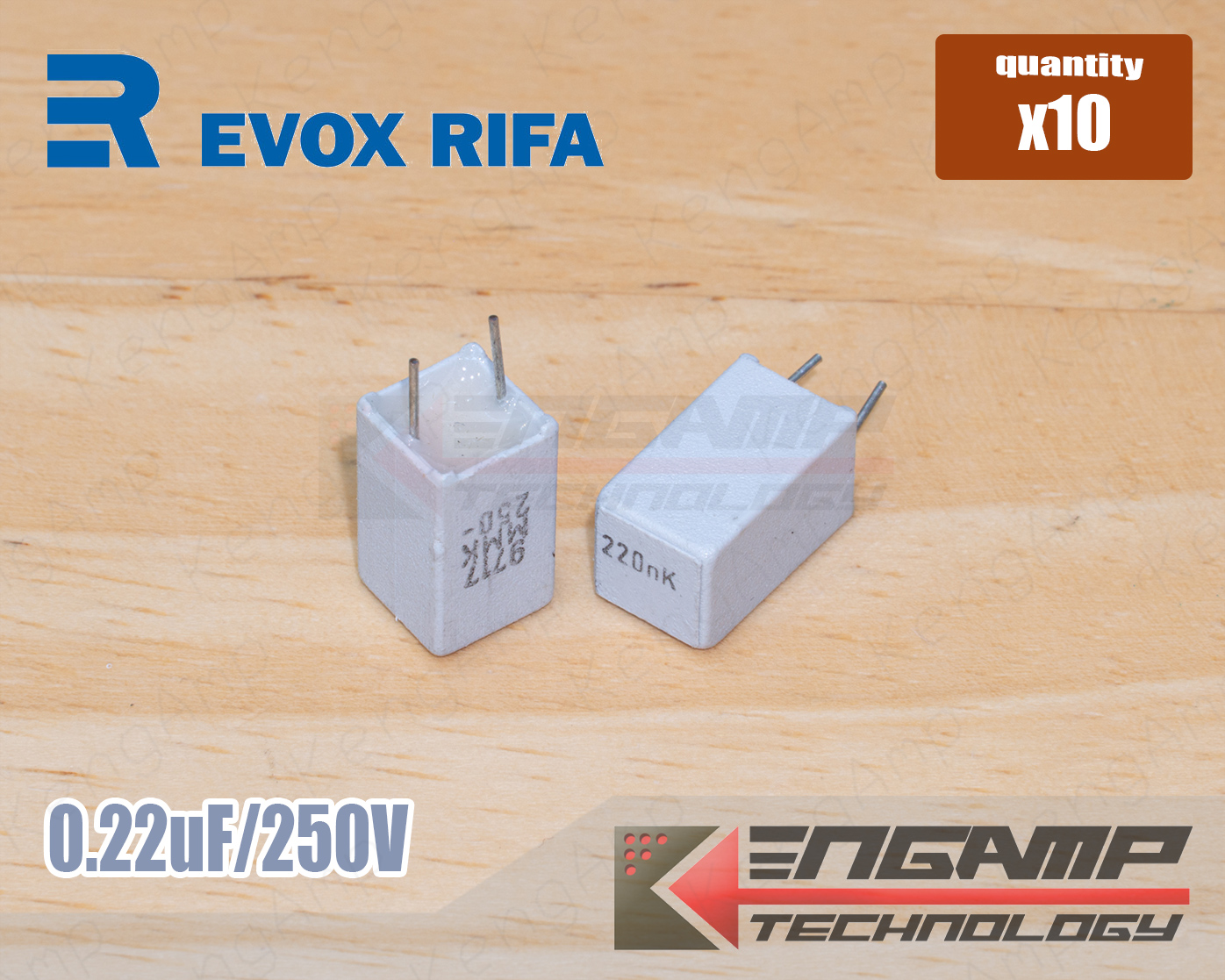 (10ตัว) [F-CAP] 0.22uF/250V 220nK250V EVOX MMK5 7.2x7.2 H13mm P=5mm