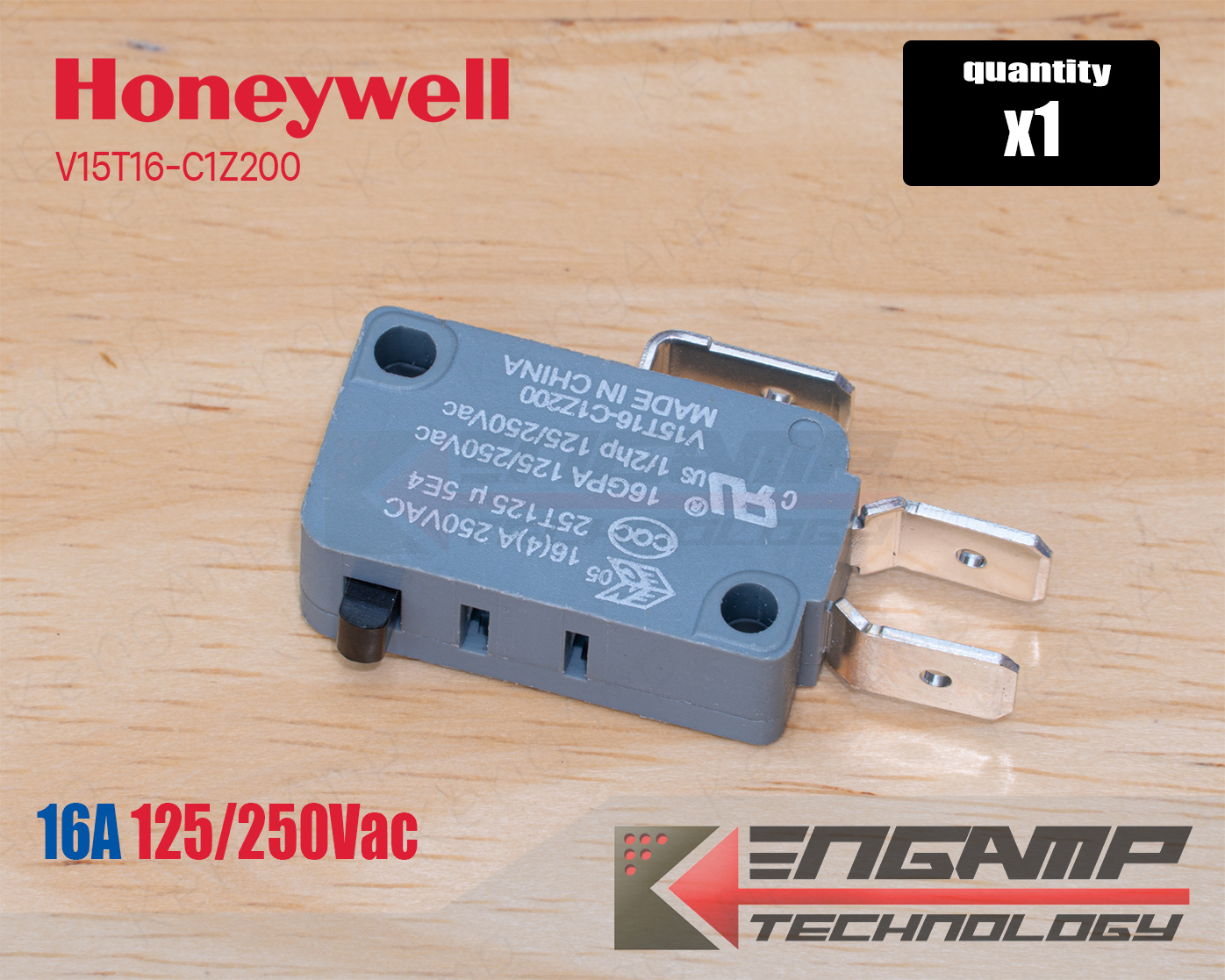 (1ชิ้น) [SW] Honeywell V15T16-C1Z200 Micro Switch 16A 125/250Vac