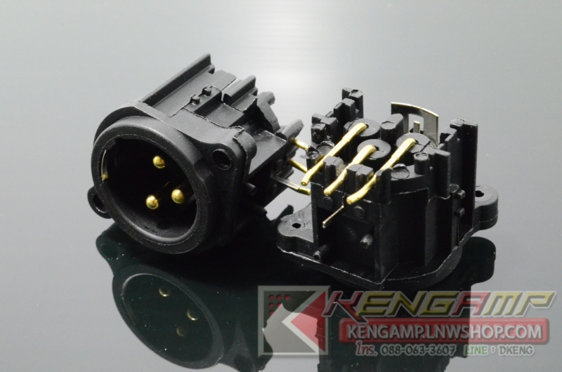 (1ตัว)[PJ] LIDGE YM-063 ปลั๊ก XLR ตัวผู้ 3 ขา สำหรับลงปริ้นท์