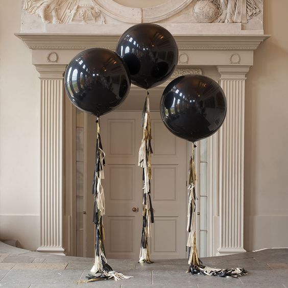 ลูกโป่งกลมจัมโบ้ไซส์ใหญ่ 36" Latex Balloon RB ONYX BLACK 3FT สีดำ/ Item No. TQ-42857 แบรนด์ Qualatex