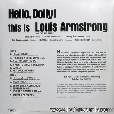 Louis Armstong - Hello , Dolly 1Lp N.