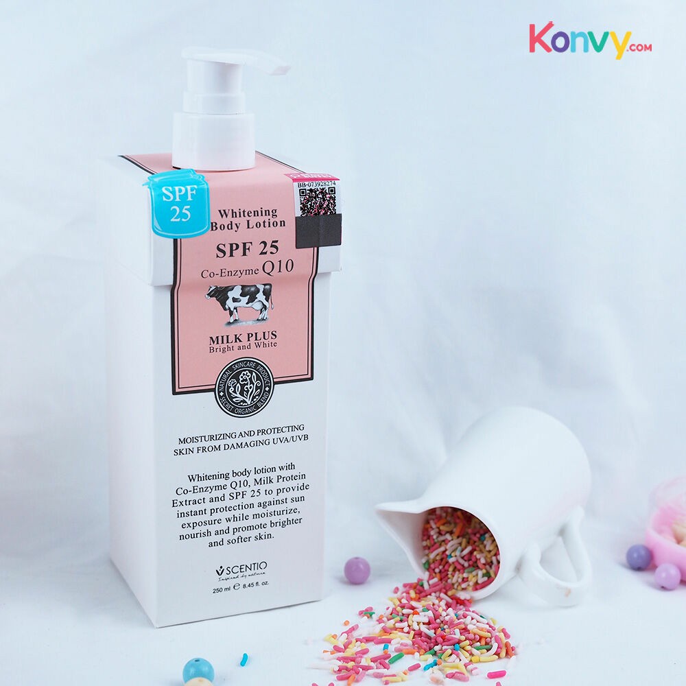 โลชั่นน้ำนมQ10 SPF 25 เซนทิโอ มิลค์พลัส บอดี้ โลชั่น เอ็กตร้า SPF25 บิวตี้บุฟเฟ่ต์ 250 ml.