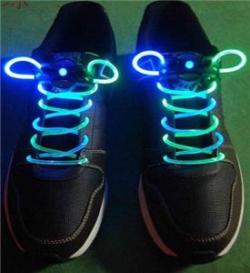 เชือกผูกรองเท้าไฟ LED สีฟ้า/สีเขียว Shoelace - LED Blue/Green color