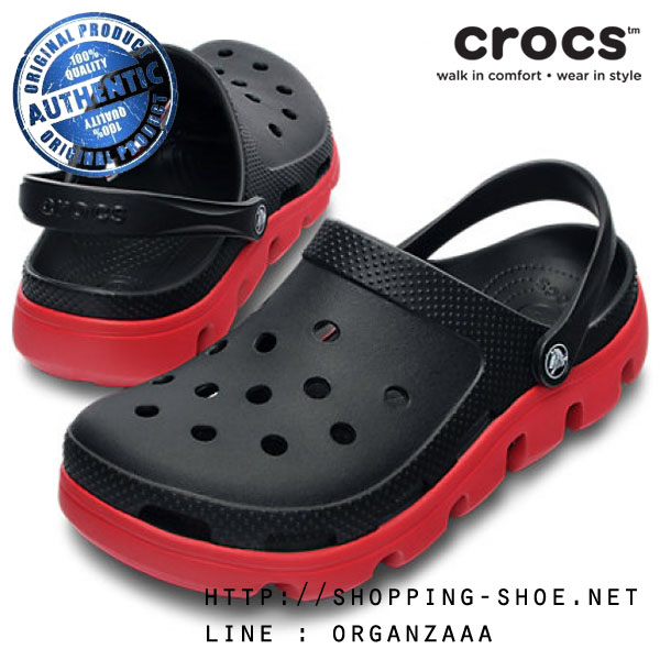 Crocs Duet Sport Clog - Black / Red ของแท้ Outlet ไทยและอเมริกา