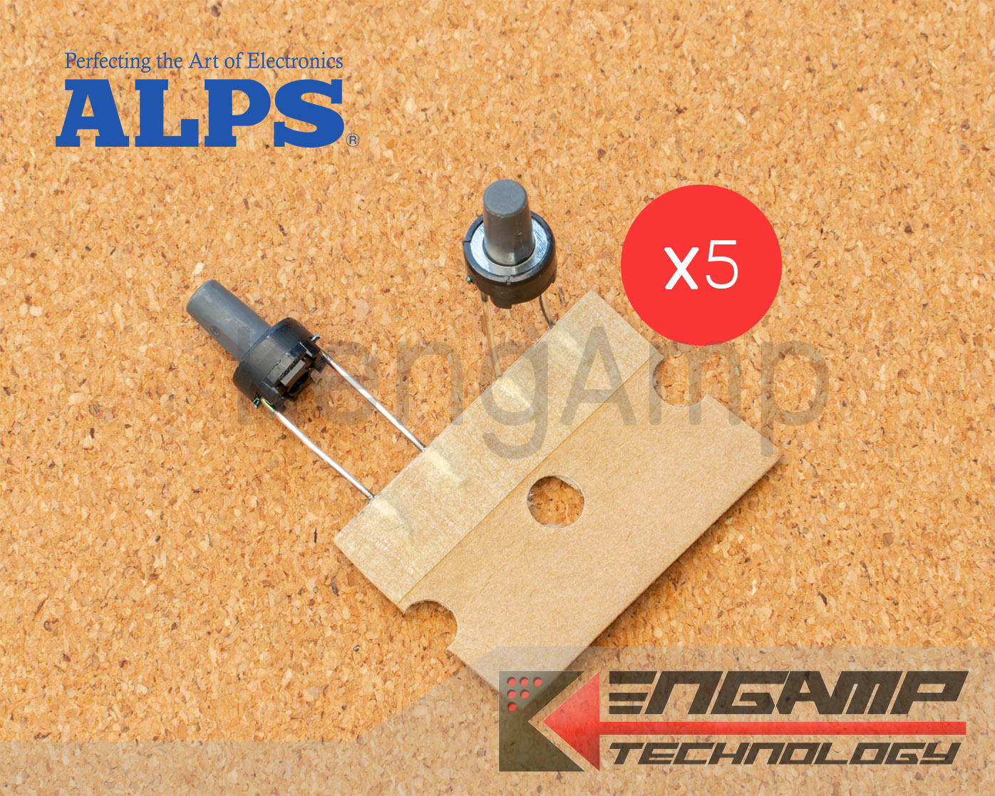 (5ตัว) [SW] Micro Switch 6x6 H9.5 2ขา ALPS SKRGASD010