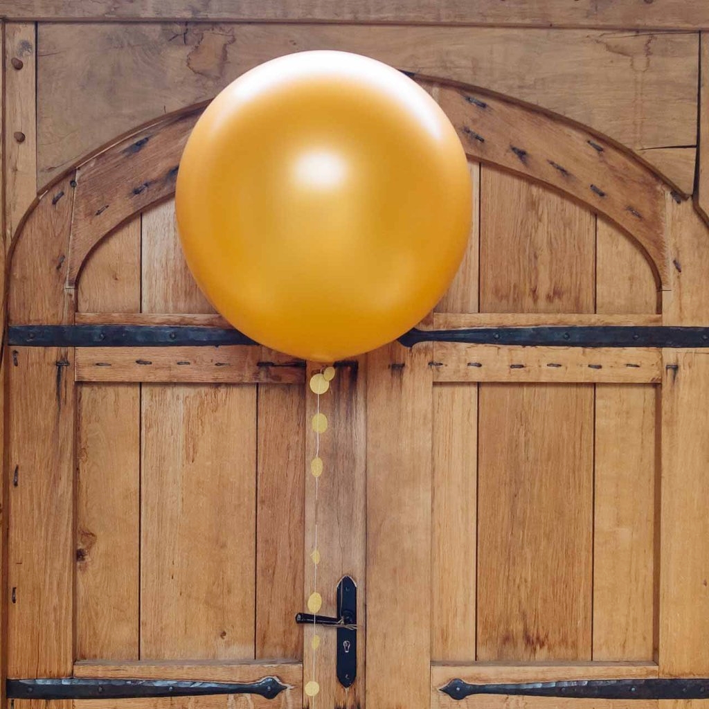 ลูกโป่งกลมจัมโบ้ไซส์ใหญ่ 30"Latex Balloon RB Gold สีทอง/ Item No.TQ-38422 แบรนด์ Qualatex
