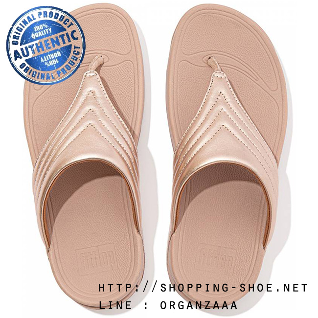US6 : Fitflop Walkstar Leather Rose Gold ของแท้ นำเข้าจาก USA และ UK