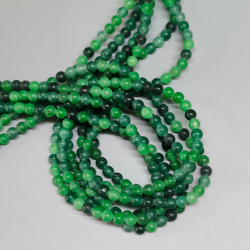 หินกรีนอเวนเจอรีน (Aventurine) เสี่ยงดวง โชคลาภ โอกาส 6 มิล (63เม็ด/เส้น) 180฿