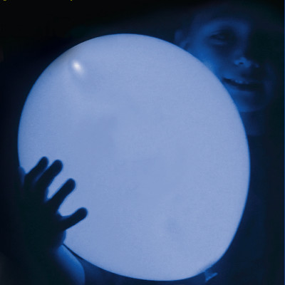 ลูกโป่ง LED สีน้ำเงิน แพ็ค 5 ชิ้น ไฟสว่างเหมือนโคมไฟ (LED Blue Balloon - LED Fixed Mode)