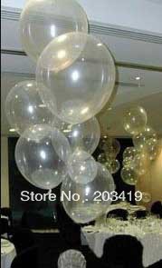 ลูกโป่งกลม สีใส (ไม่มีสี) ไซส์ 18 นิ้ว จำนวน 1 ใบ (Round Balloon - Clear Color 18")