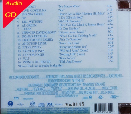 Ost.Notting Hill (HYBRID) 1Cd N.
