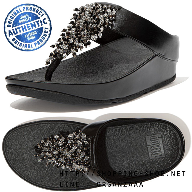US5 - Fitflop Rumba Beaded Black ของแท้ นำเข้าจาก USA และ UK